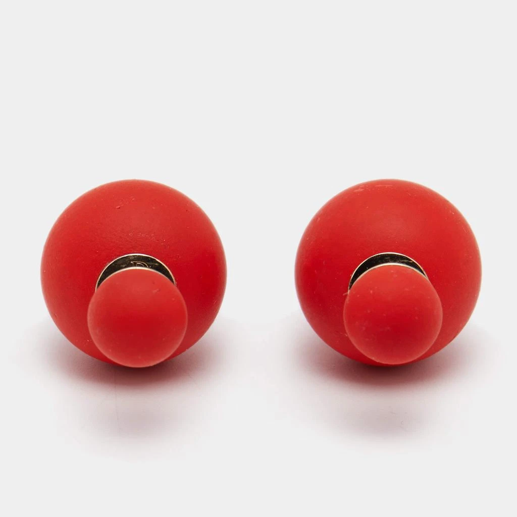 商品[二手商品] Dior|Dior Mise En Dior Tribales Matte Orange Gold Tone Metal Stud Earrings,价格¥1133,第1张图片