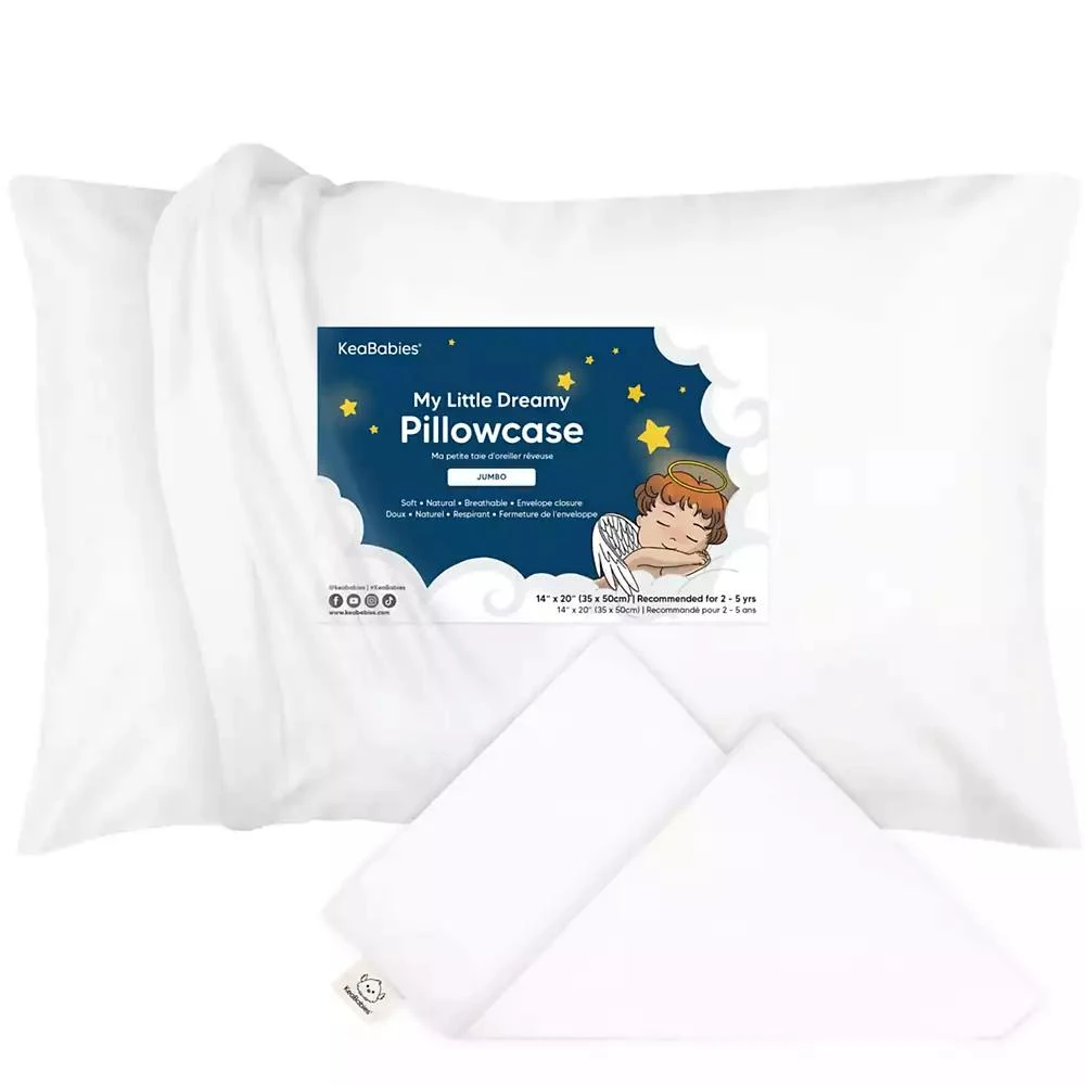 商品KeaBabies|Toddler Pillowcase for 14X20 Pillow, Organic Toddler Pillow Case, Travel Pillow Case Cover,价格¥112,第1张图片