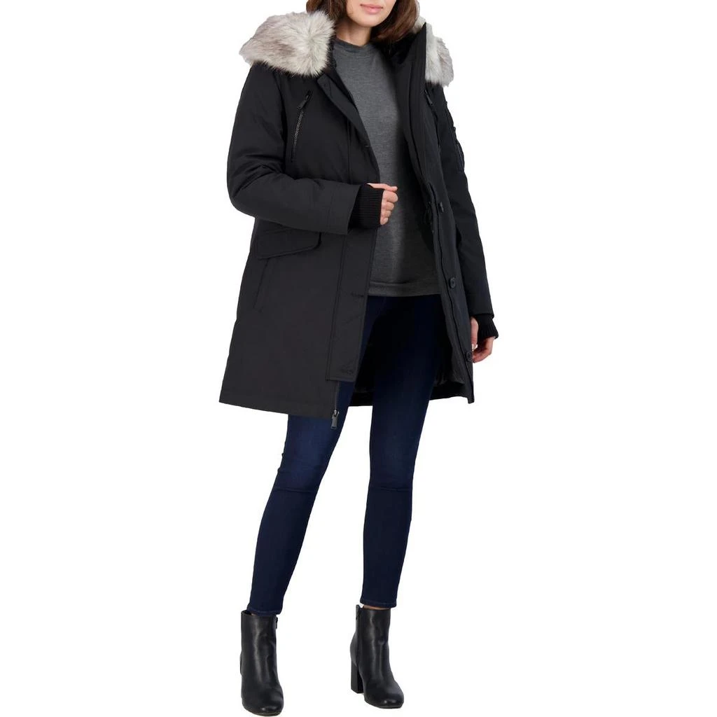 商品BCBG|BCBGeneration Women's Faux Fur Trim Mid-Length Winter Parka Coat,价格¥308,第3张图片详细描述