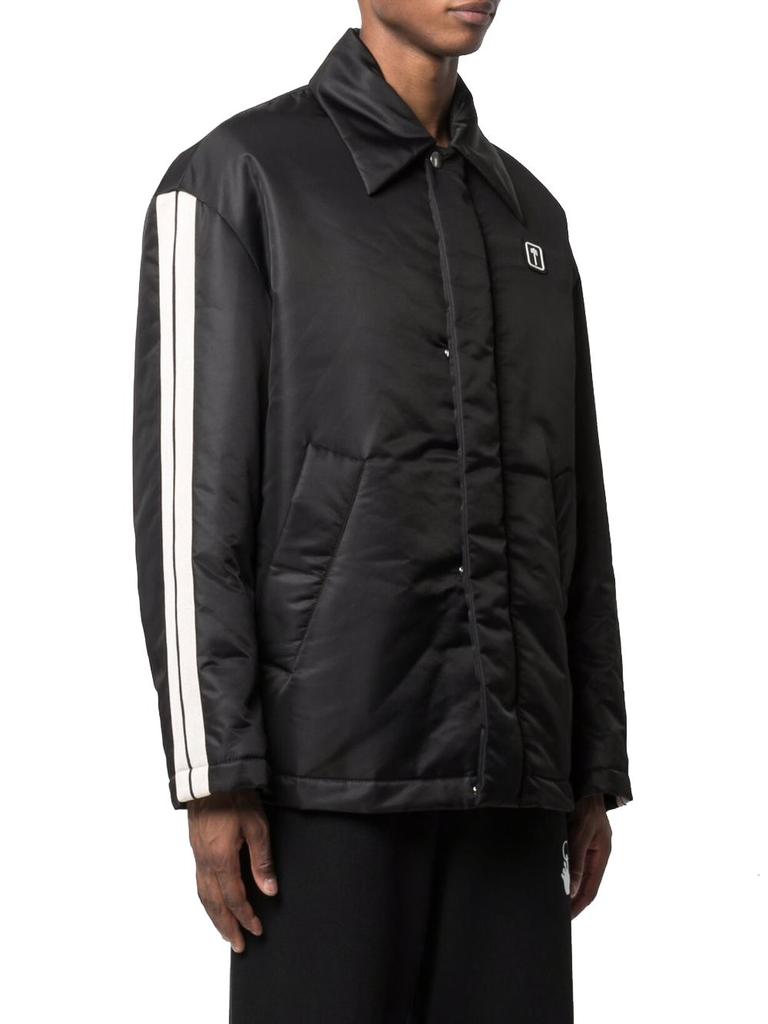 Palm Angels Men's  Black Polyamide Outerwear Jacket商品第2张图片规格展示