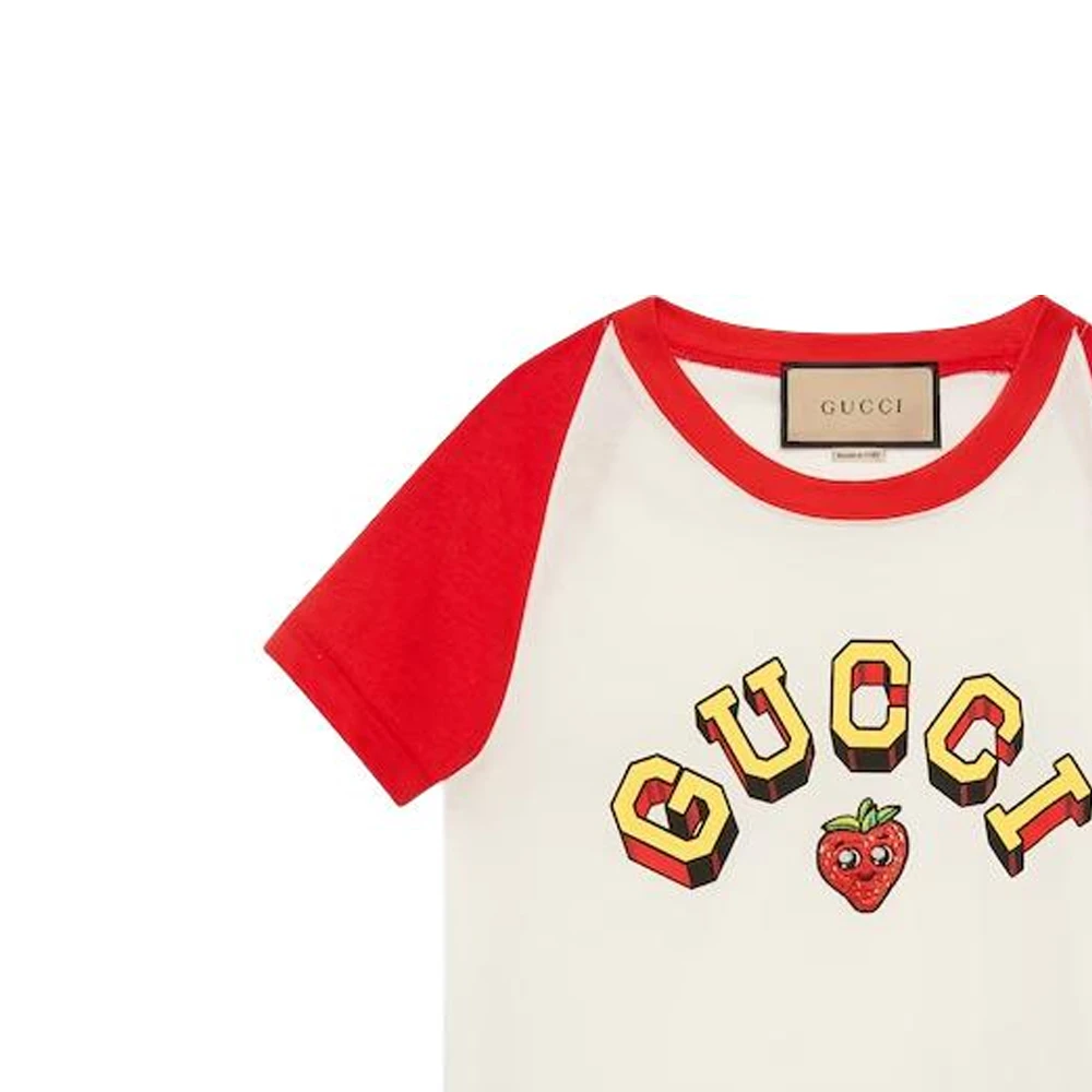商品[国内直发] Gucci|古驰  字母印花圆领套头短款短袖 T恤 女款 白色,价格¥2221,第6张图片详细描述
