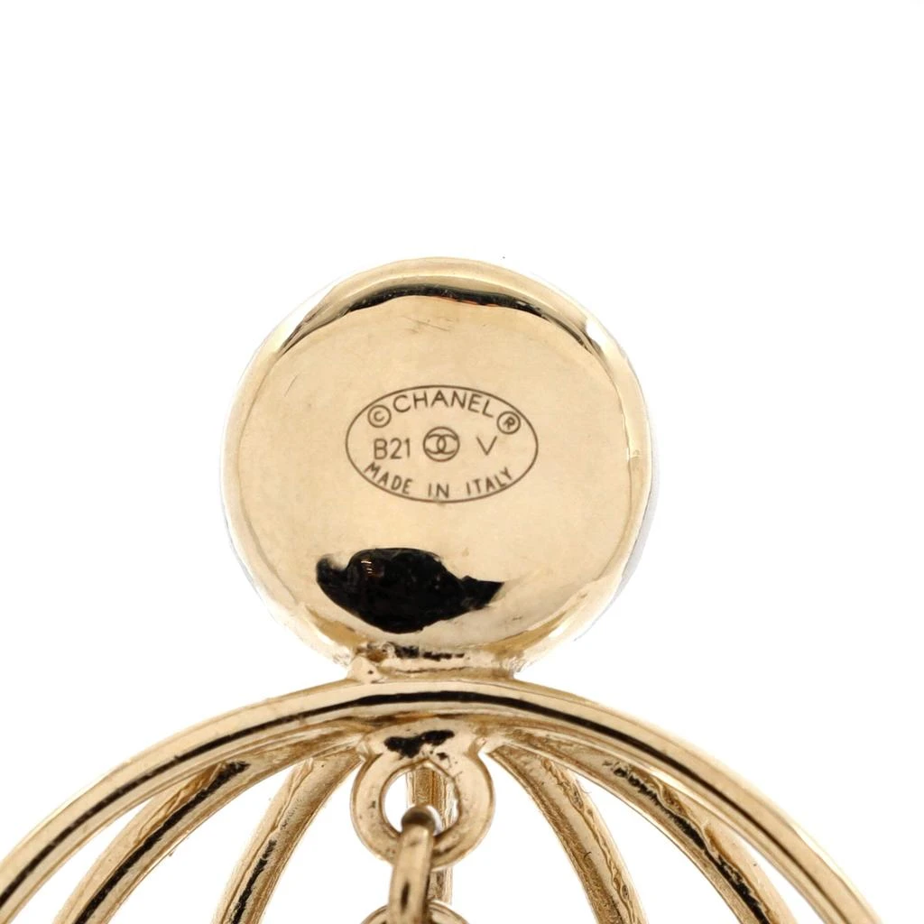 商品[二手商品] Chanel|CC Birdcage Pin Brooch Metal with Crystals and Faux Pearl,价格¥5728,第3张图片详细描述