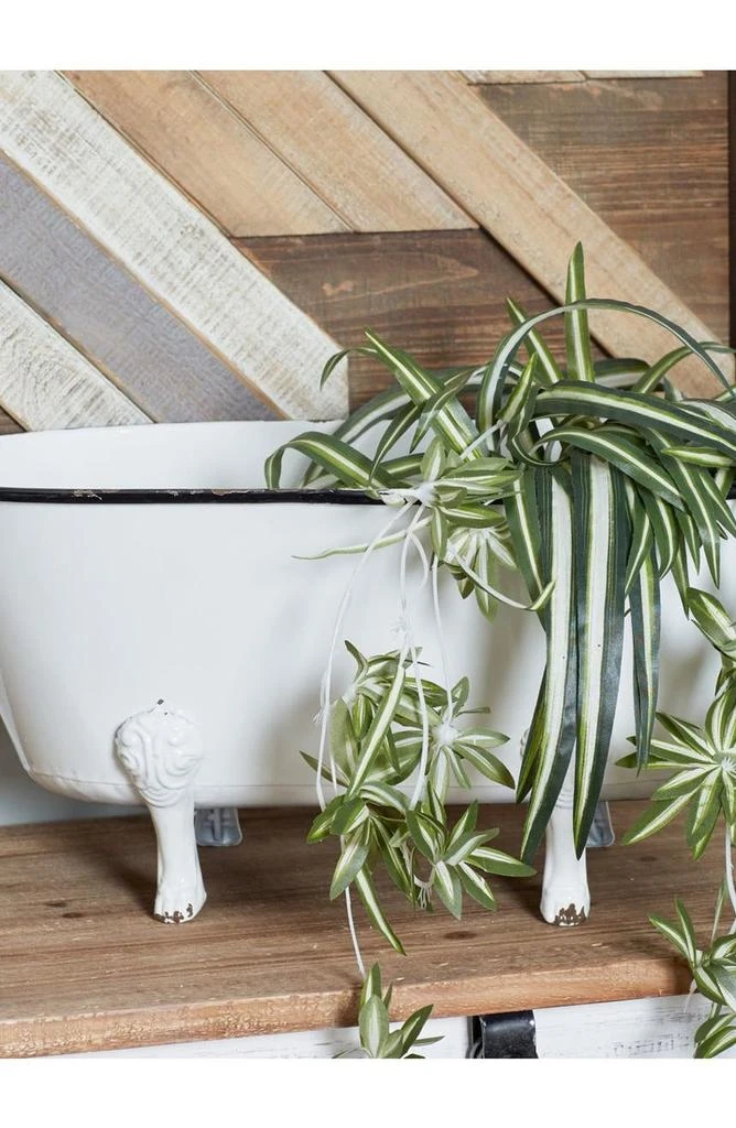 商品SONOMA SAGE HOME|White Metal Indoor Outdoor Bathtub Planter,价格¥634,第2张图片详细描述