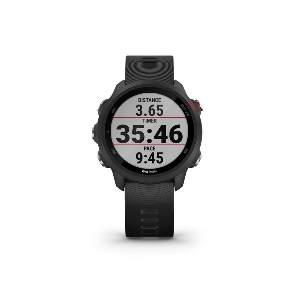 Unisex Forerunner 245 Music Black Silicone Strap Smart Watch 30.4mm商品第2张图片规格展示