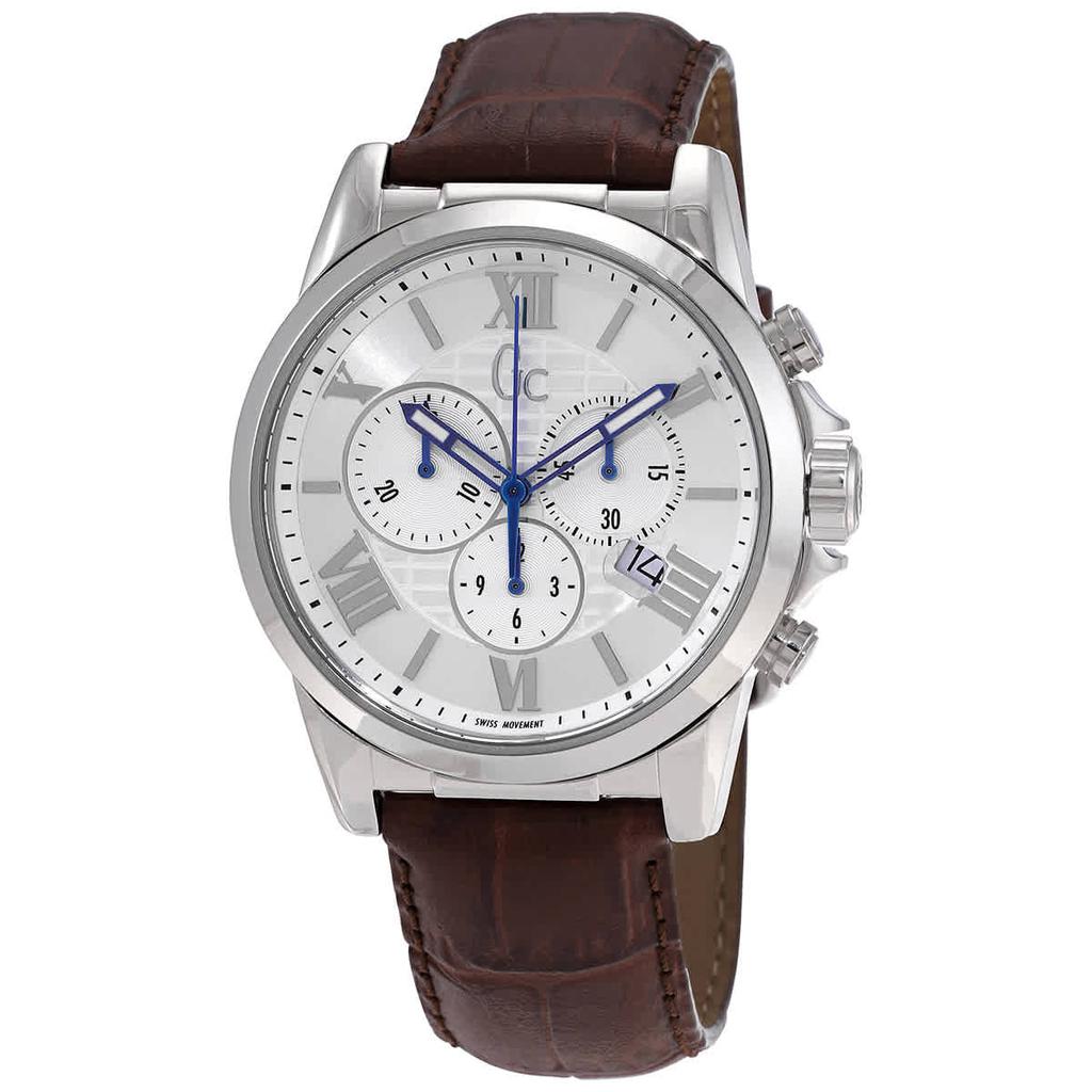 Guess Esquire Chronograph Quartz Silver Dial Mens Watch GCY08005G1商品第1张图片规格展示