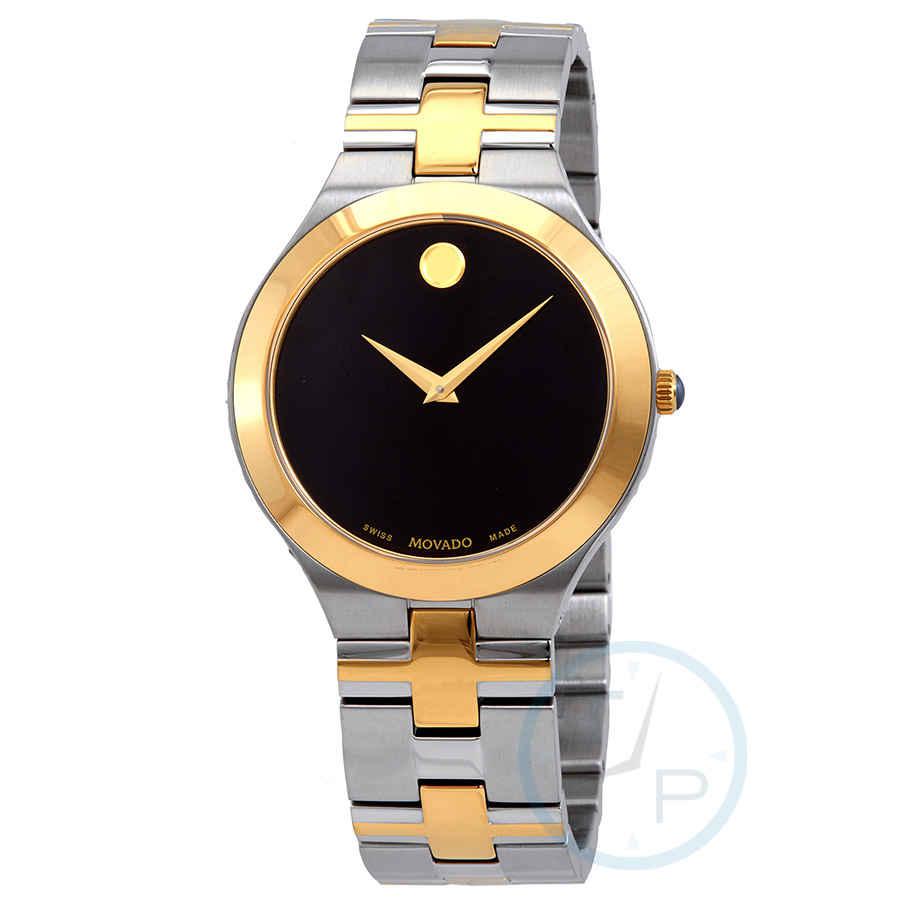 Movado Juro Quartz Black Dial Two-tone Mens Watch 0607443商品第1张图片规格展示