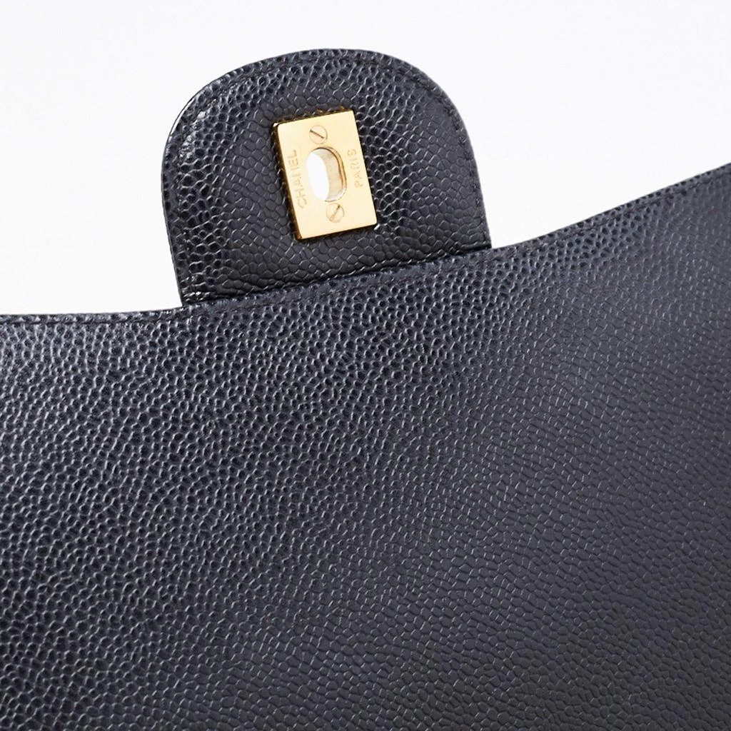 Chanel Black Quilted Caviar Leather Maxi Classic Single Flap Bag 商品