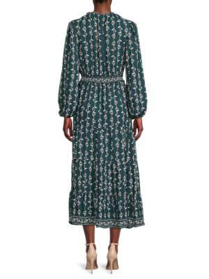 ​Floral Shirred Maxi Dress商品第2张图片规格展示
