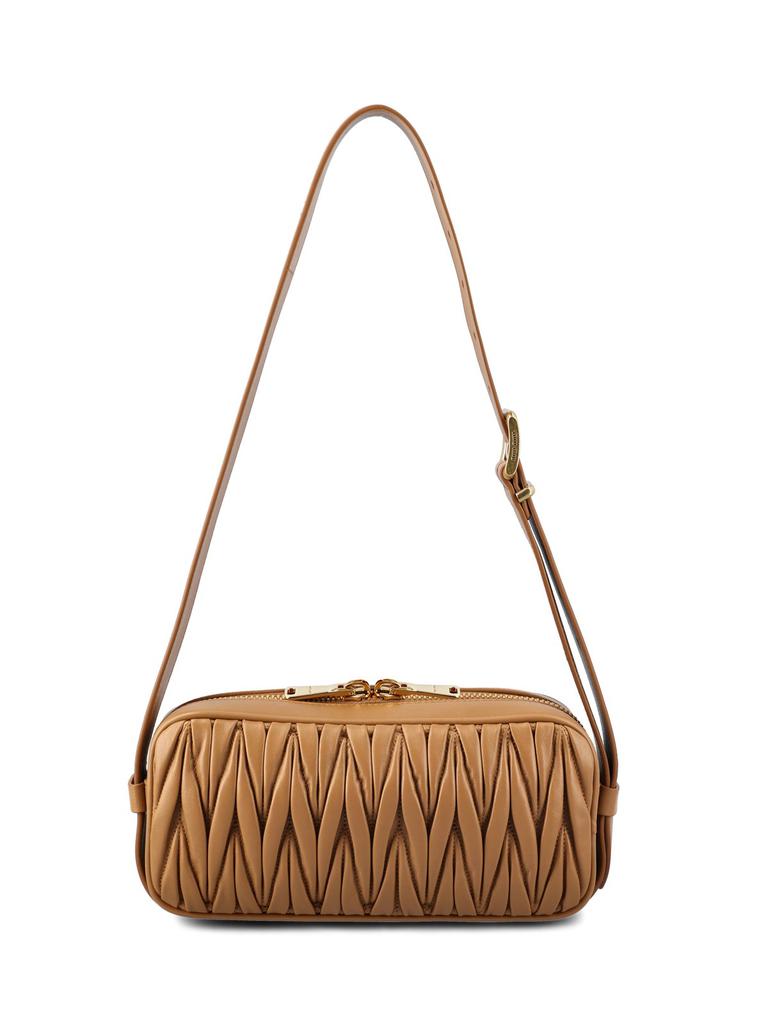 Miu Miu Miu Miu Logo-Lettering Zip-Up Shoulder Bag