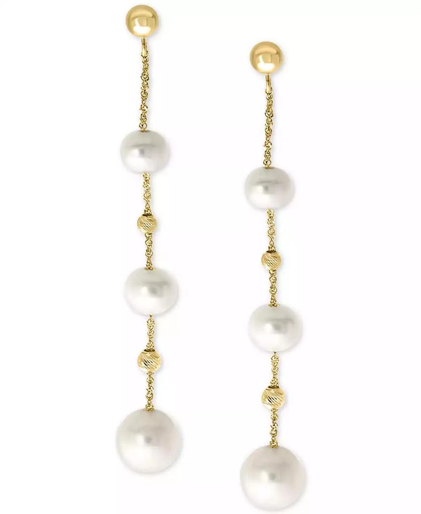 商品Effy|EFFY® Cultured Freshwater Pearl (5-8mm) Linear Drop Earrings in 14k Gold,价格¥5785,第3张图片详细描述