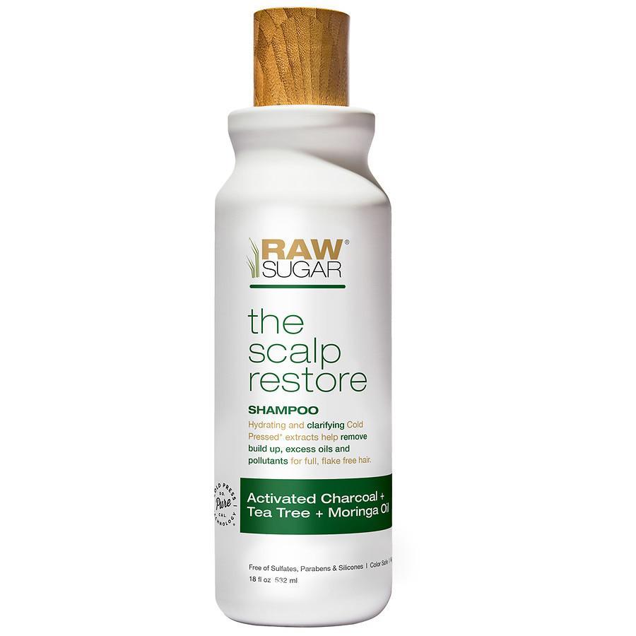 商品Raw Sugar|The Scalp Restore Shampoo Activated Charcoal + Tea Tree + Moringa Oil,价格¥74,第1张图片