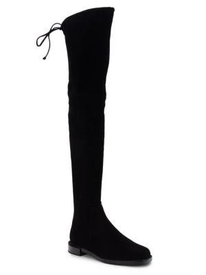 商品Stuart Weitzman|Lowland Over-The-Knee Suede Boots,价格¥1444,第2张图片详细描述