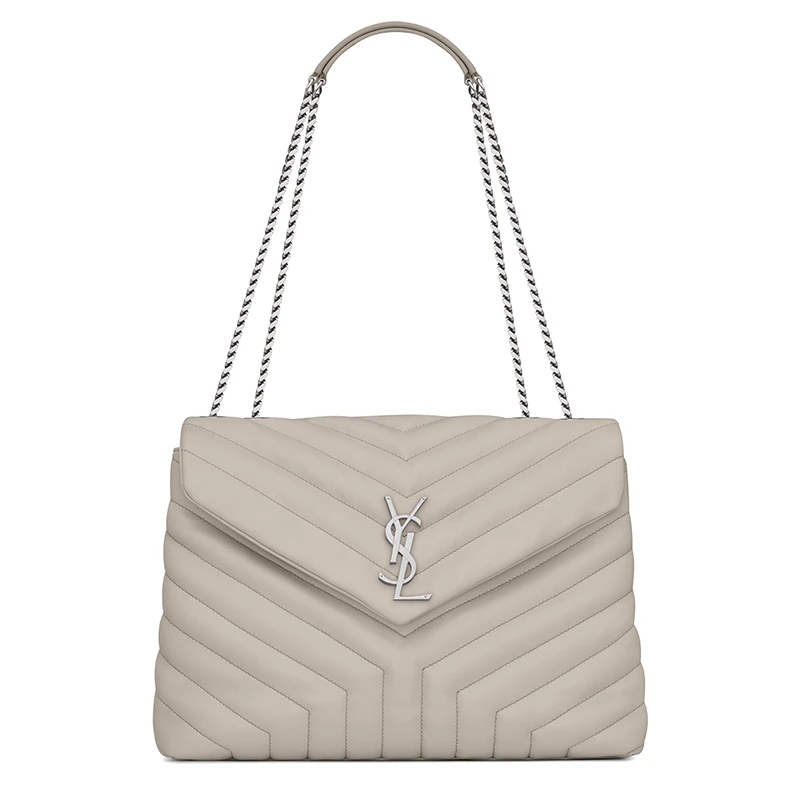 商品Yves Saint Laurent|SAINT LAURENT PARIS/圣罗兰 LOULOU TOY系列 经典女士中号复古白小牛皮Y缝ysl银色徽标手提斜挎单肩包574946DV7269207,价格¥18601,第1张图片
