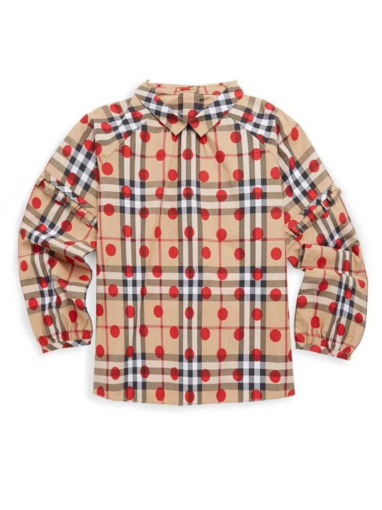 商品Burberry|Little Girl's & Girl's Haleena Cotton Collared Shirt,价格¥520,第1张图片
