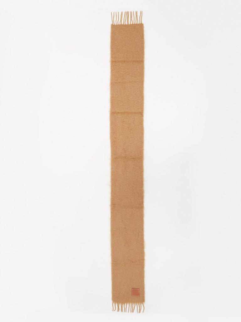 商品Loewe|Anagram-patch fringed mohair-blend scarf,价格¥1960,第6张图片详细描述