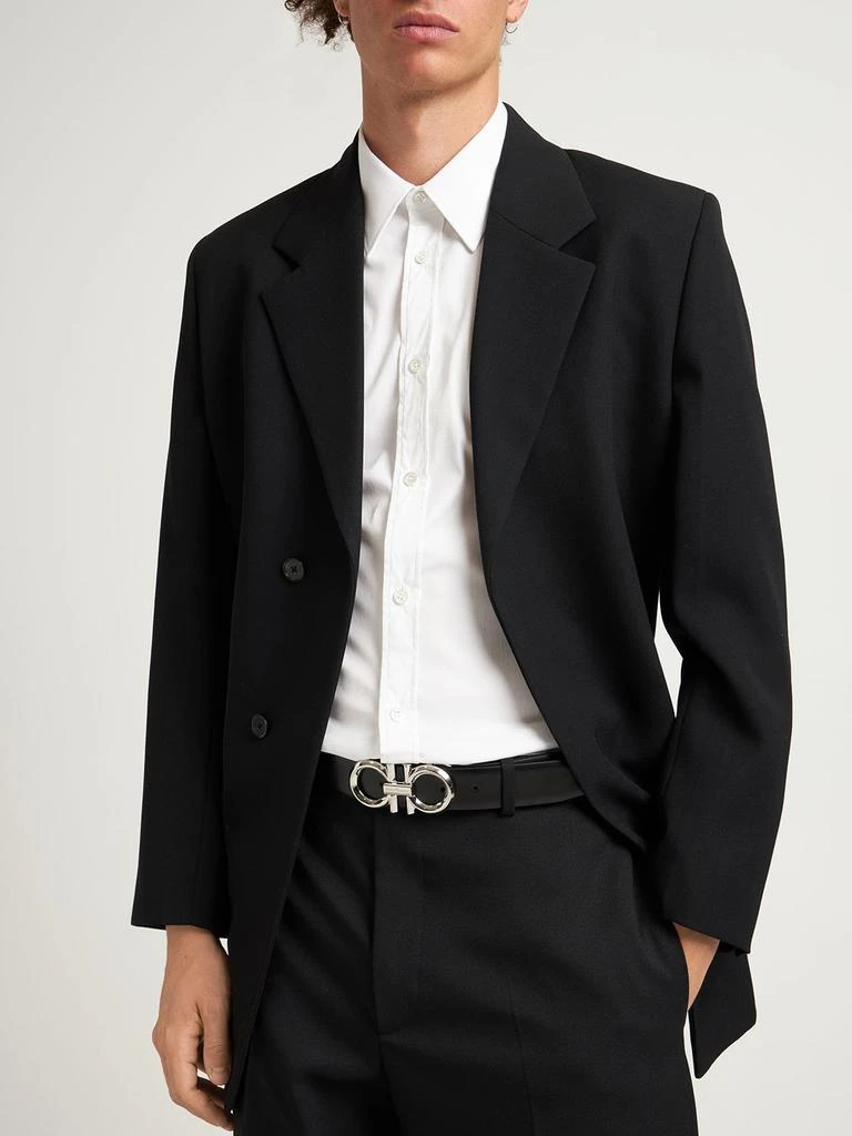 商品Salvatore Ferragamo|3.5cm Diamond Reversible Leather Belt,价格¥4217,第1张图片详细描述
