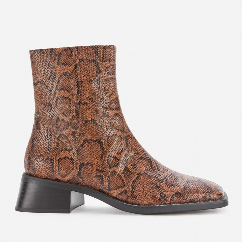 商品Vagabond|VAGABOND WOMEN'S BLANCA EMBOSSED LEATHER ANKLE BOOTS - HARVEST/BLACK,价格¥257,第1张图片