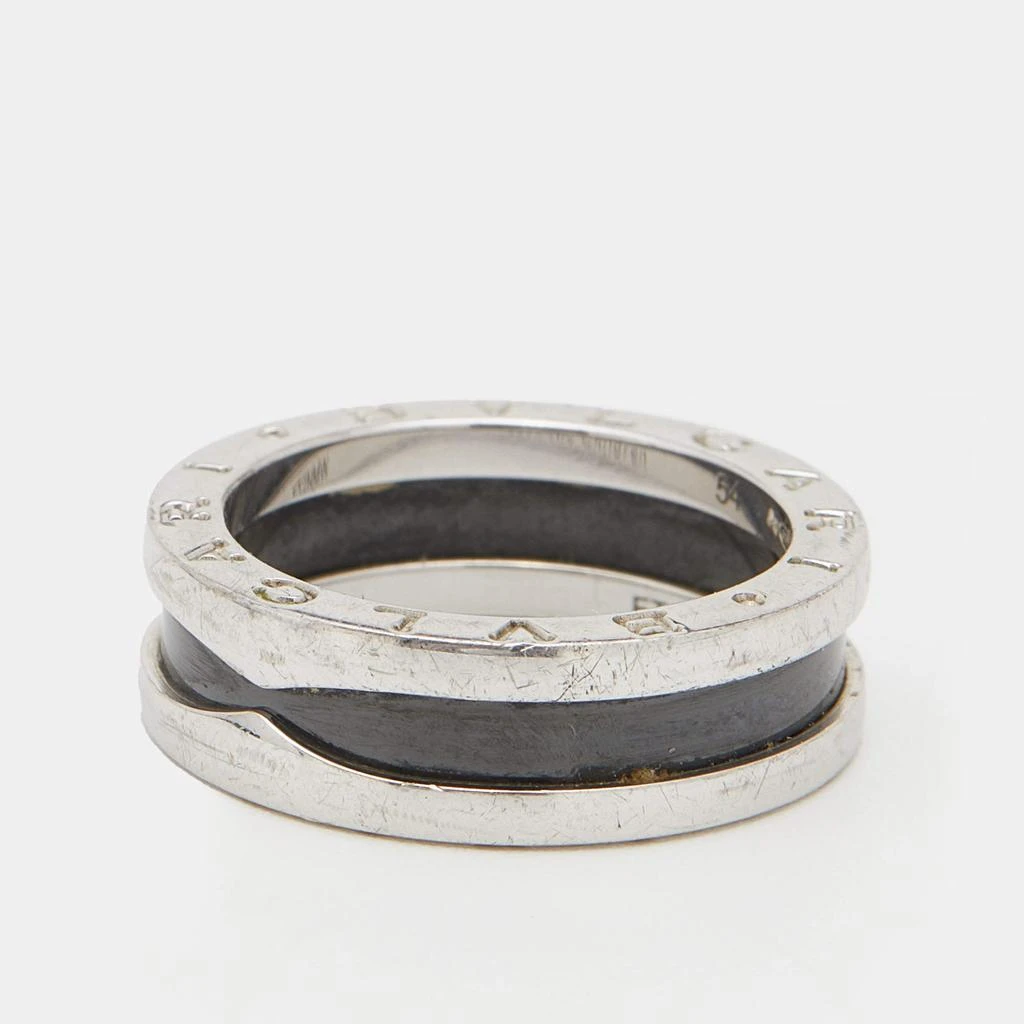 商品[二手商品] BVLGARI|Bvlgari Save The Children Black Ceramic and Sterling Silver Ring Size EU 54,价格¥1751,第4张图片详细描述