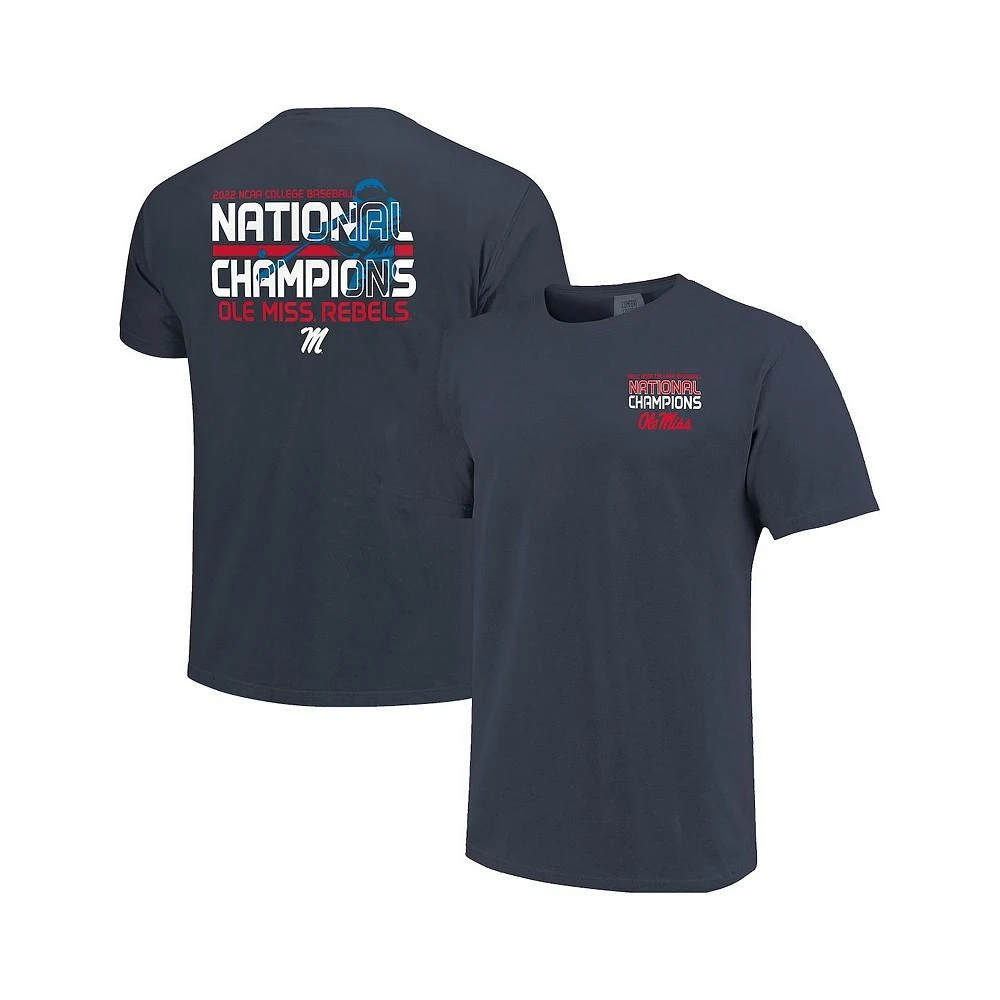 商品Image One|Men's Navy Ole Miss Rebels 2022 NCAA Men's Baseball College World Series Champions Batter T-shirt,价格¥225,第1张图片