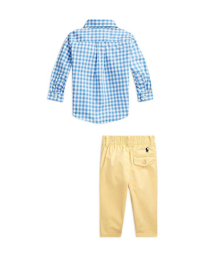 商品Ralph Lauren|Boys' Gingham Poplin Shirt & Chino Pants Set - Baby,价格¥524,第4张图片详细描述