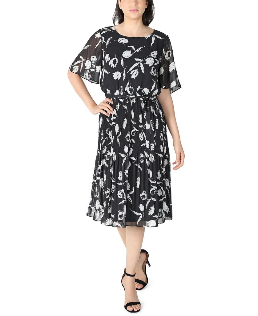 商品Sandra Darren|Flutter Sleeve Chiffon Dress,价格¥377,第1张图片