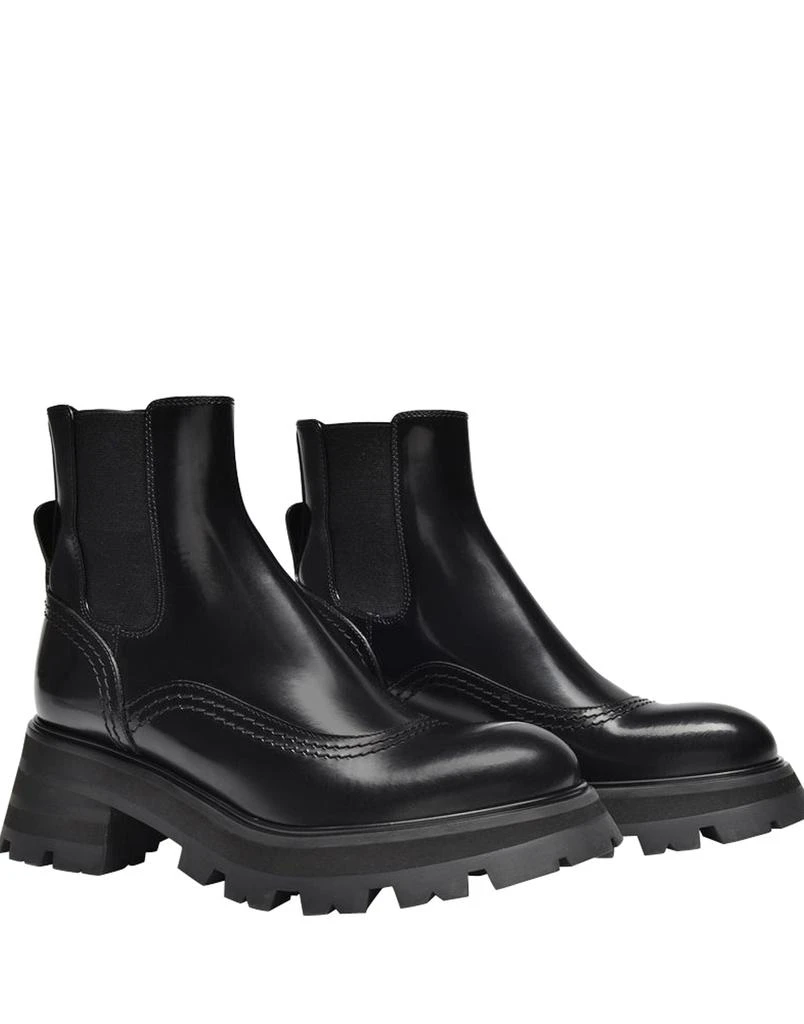 商品Alexander McQueen|Upper and Ru Ankle Boots in Black Leather,价格¥7237,第3张图片详细描述