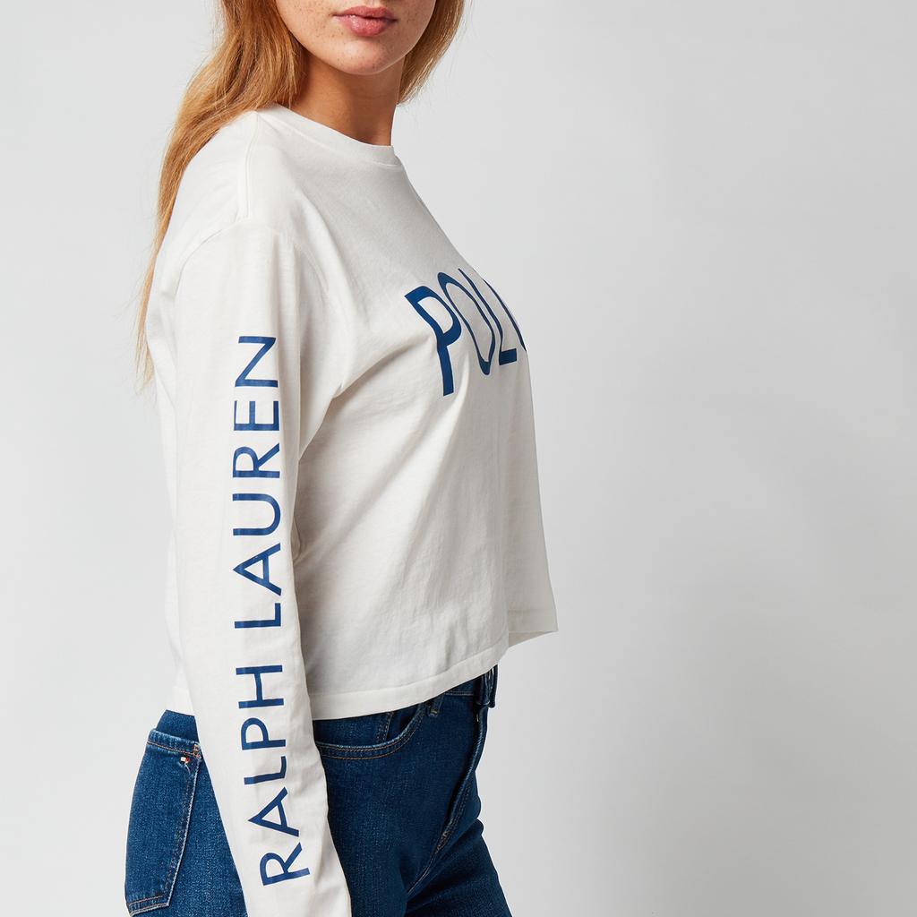 商品Ralph Lauren|Polo Ralph Lauren Women's Logo Sleeve Logo T-Shirt - Deckwash White,价格¥387,第6张图片详细描述