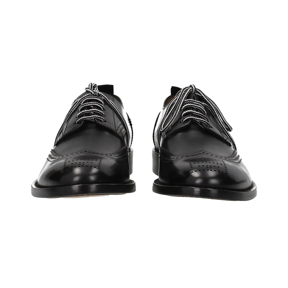 GIVENCHY 男士黑色皮革系带皮鞋 BH100PH05A-001商品第3张图片规格展示