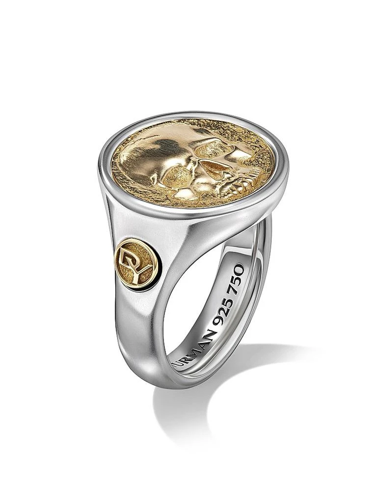 商品David Yurman|Life and Death Duality Signet Ring in Sterling Silver,价格¥28108,第2张图片详细描述