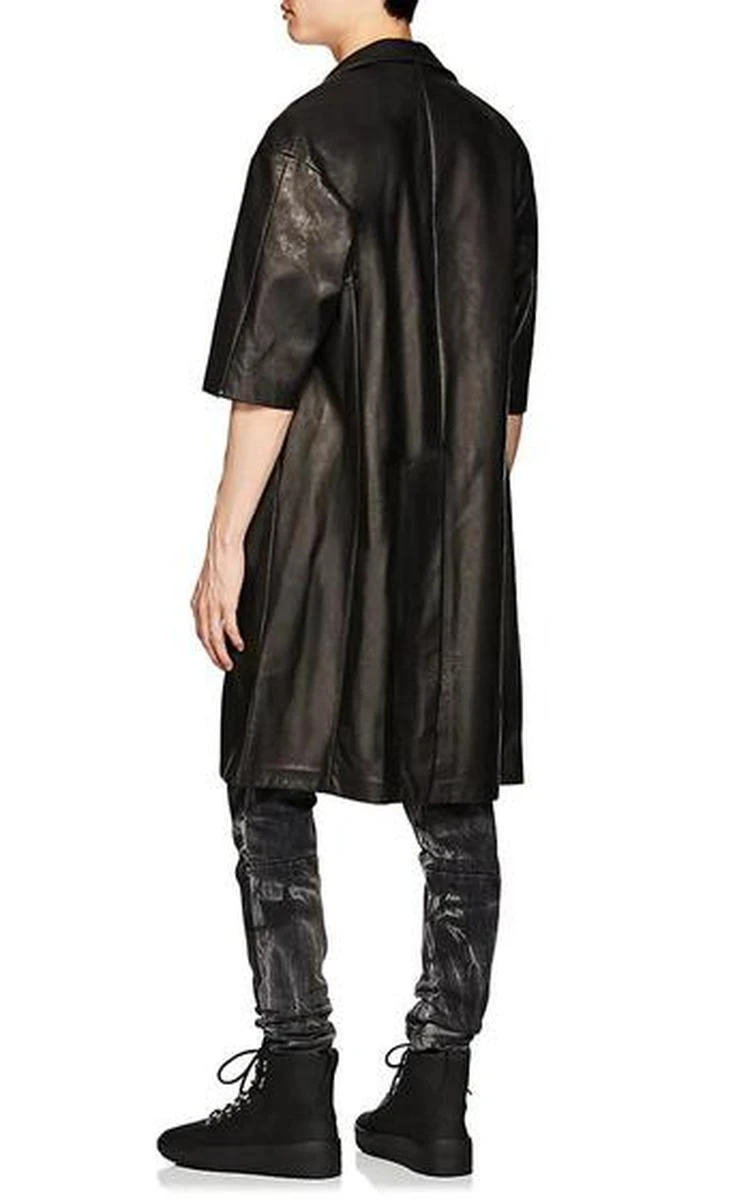 商品Fear of god|Crop-Sleeve Leather Coat,价格¥8333,第4张图片详细描述