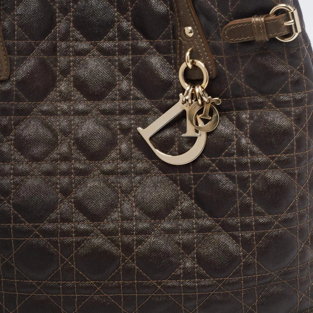 Dior Metallic Brown Cannage Coated Canvas Medium Panarea Tote 商品