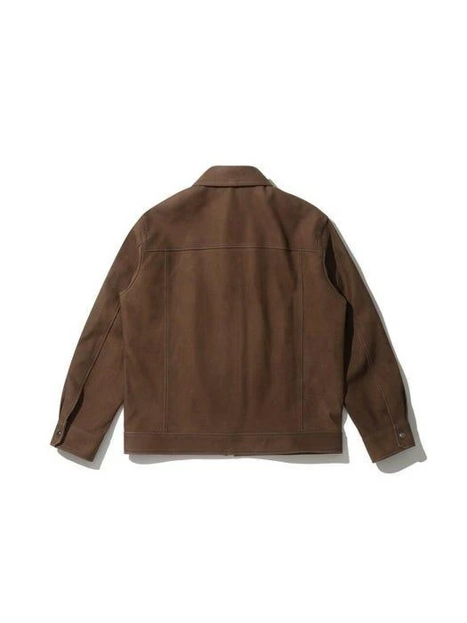 商品CUSTOMELLOW|Leather Jacket (Brown),价格¥7167,第2张图片详细描述