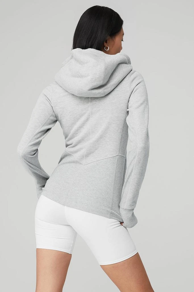 商品Alo|Foundation Zip Hoodie - Athletic Heather Grey,价格¥1041,第2张图片详细描述