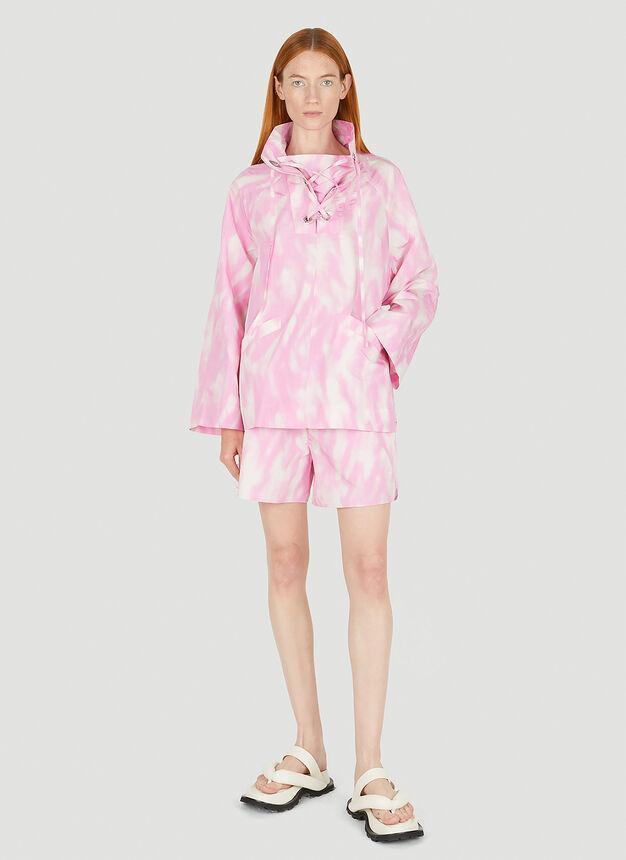 商品Ganni|Tie Dye Tech Pullover Jacket in Pink,价格¥1375,第4张图片详细描述