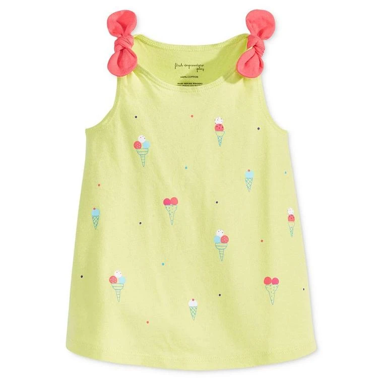 商品First Impressions|Ice Cream-Print Knot-Strap Cotton Tunic, Baby Girls (0-24 months), Created for Macy's,价格¥28,第1张图片