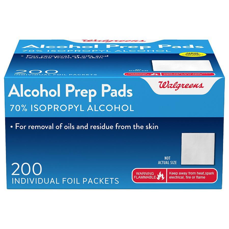 商品Walgreens|Alcohol Prep Pads Isopropyl Alcohol 70%,价格¥34,第1张图片