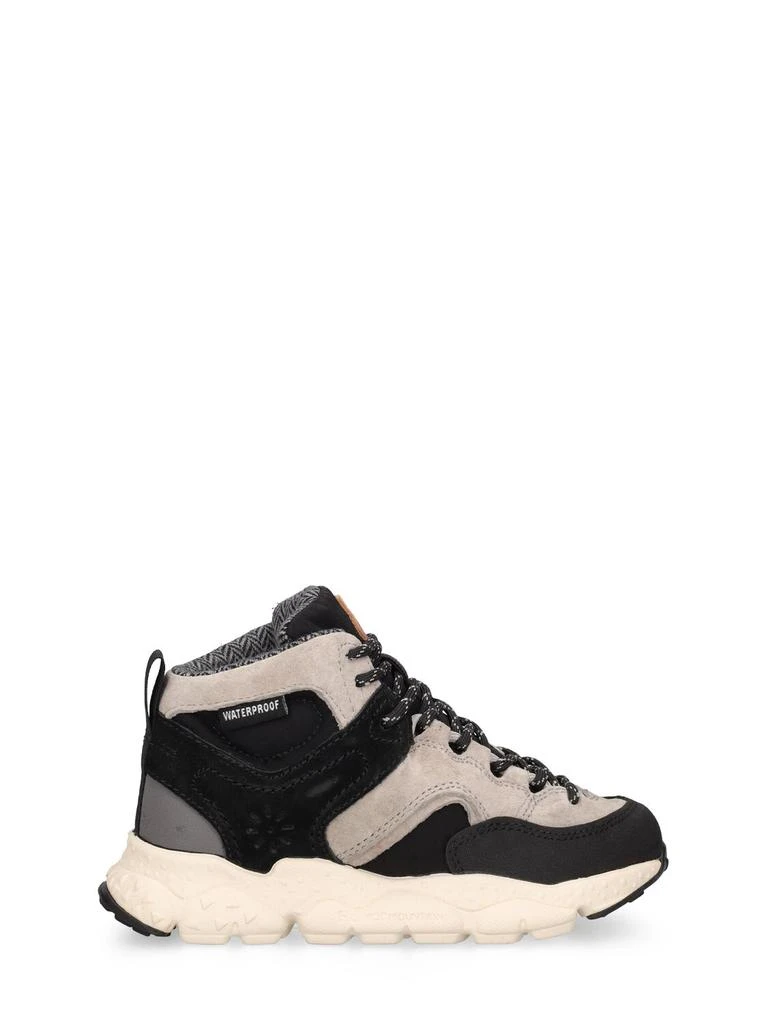 商品FLOWER MOUNTAIN|Leather Lace-up High Top Sneakers,价格¥584,第1张图片