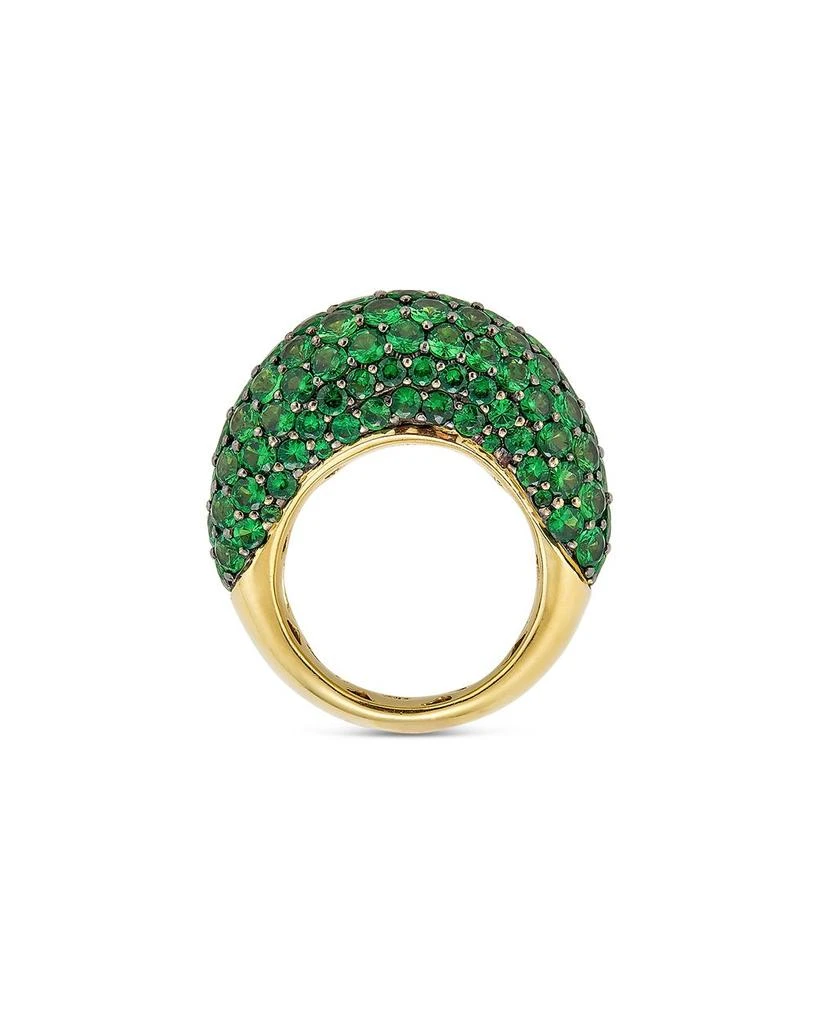 18K Yellow Gold Dome Tsavorite Pavé Large Statement Ring 商品