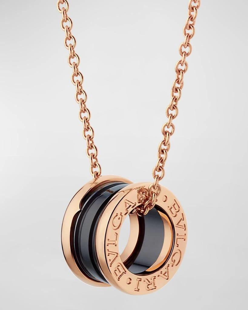商品BVLGARI|B.Zero1 18k Rose Gold Black Ceramic Necklace,价格¥25497,第1张图片