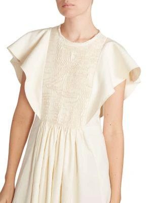 商品Chloé|Flutter Sleeve Midi Dress,价格¥3449,第4张图片详细描述
