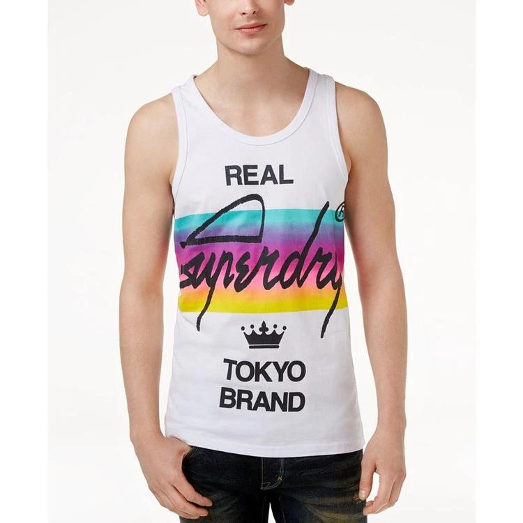 商品Superdry|Men's Graphic-Print Cotton Tank Top,价格¥75,第2张图片详细描述