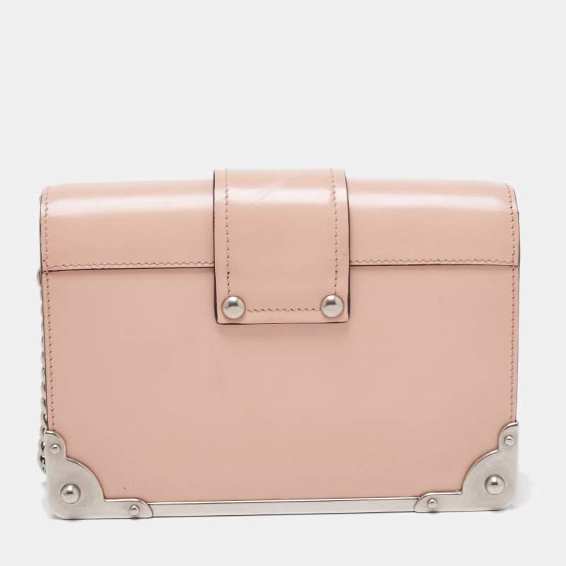 商品[二手商品] Prada|Prada Beige Leather Cahier Flap Shoulder Bag,价格¥6818,第6张图片详细描述