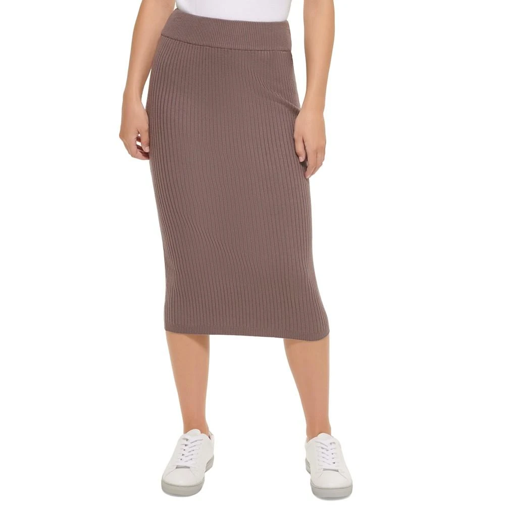 商品Calvin Klein|Women's Ribbed Knit Midi Skirt,价格¥316,第1张图片