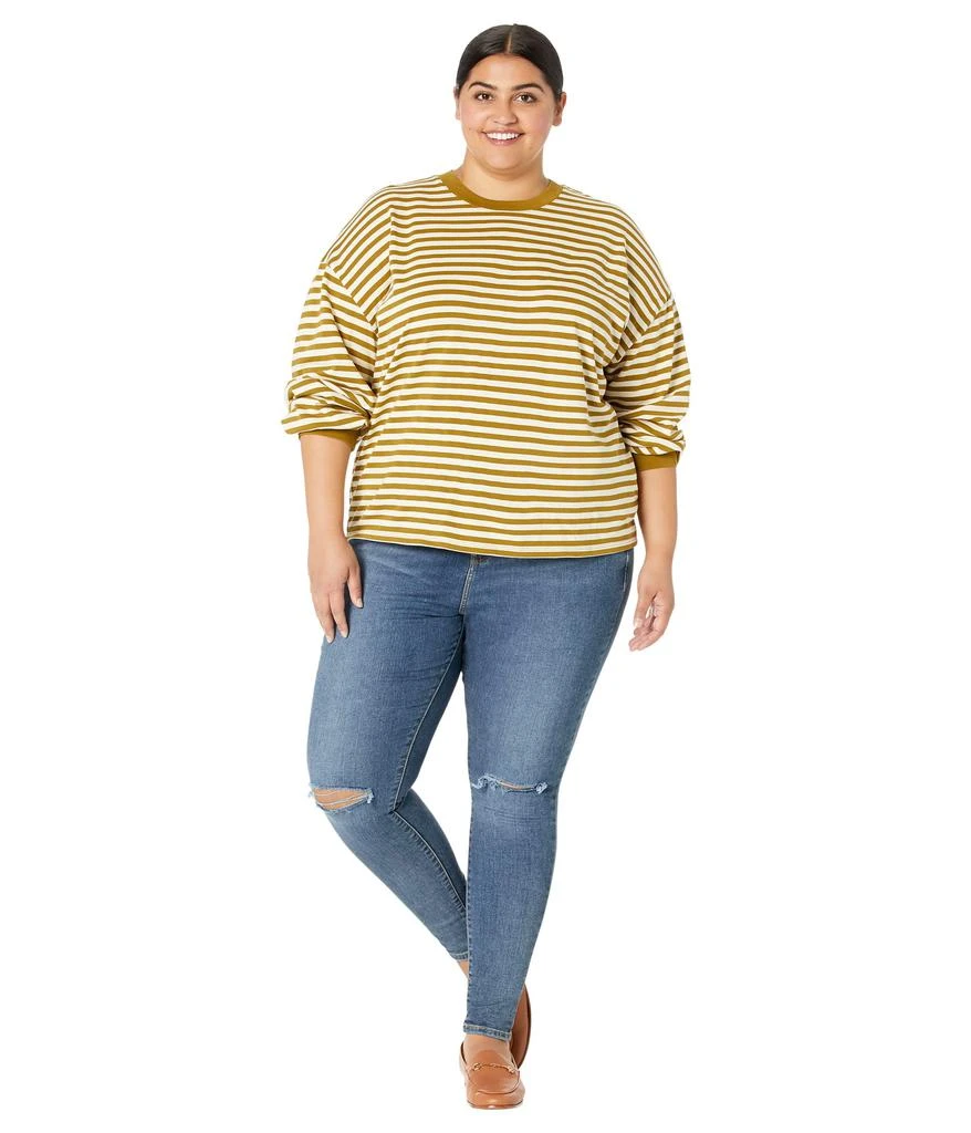 商品Madewell|Plus Supima Cotton Essential Long-Sleeve Tee in Zetta Stripe,价格¥292,第4张图片详细描述