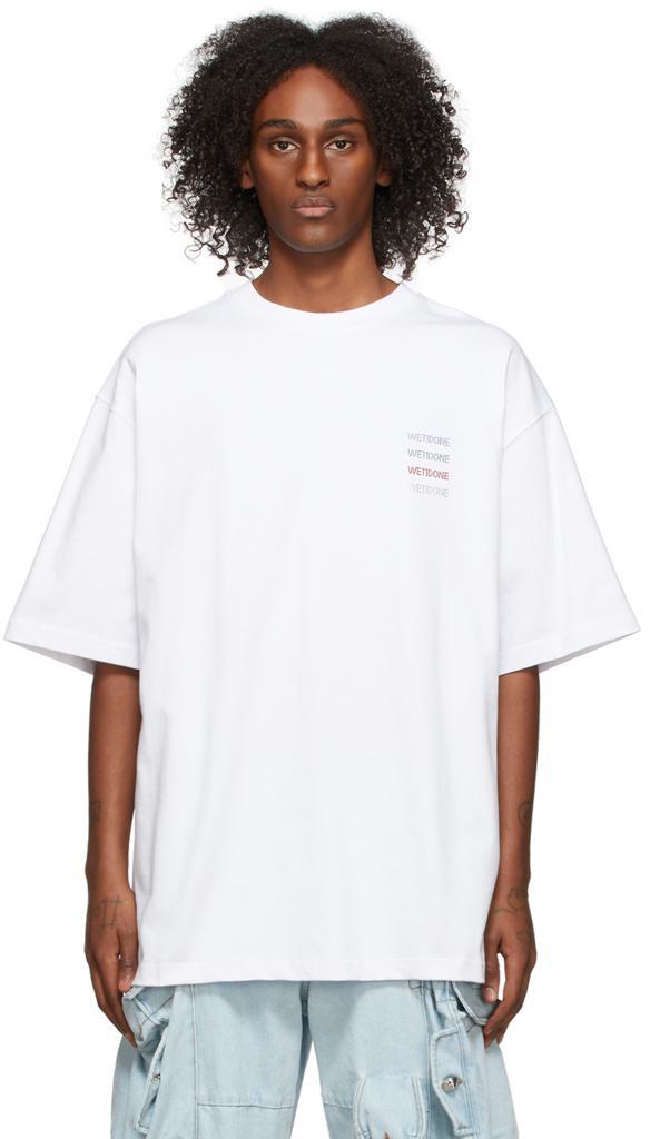 商品We11done|White Crystal Logo T-Shirt,价格¥1857,第1张图片