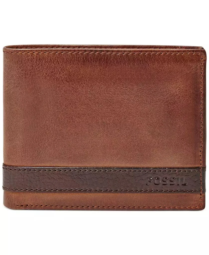 商品Fossil|Men's Quinn Bifold With Flip ID Leather Wallet,价格¥470,第1张图片