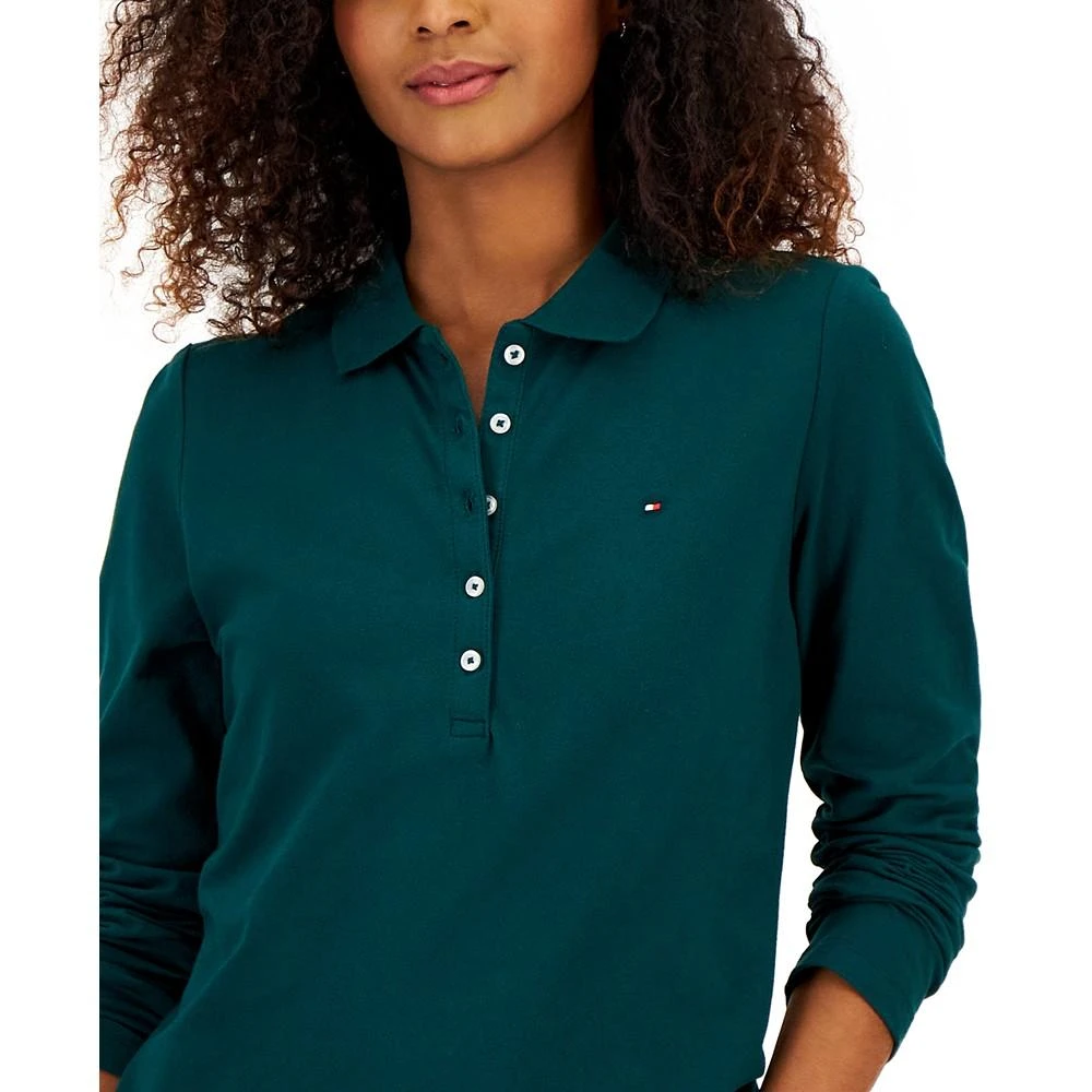 商品Tommy Hilfiger|Women's Logo Long-Sleeve Polo Shirt,价格¥192,第2张图片详细描述