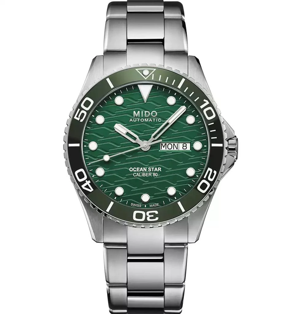 商品MIDO|Men's Swiss Automatic Ocean Star Stainless Steel Bracelet Watch 43mm,价格¥9378,第1张图片