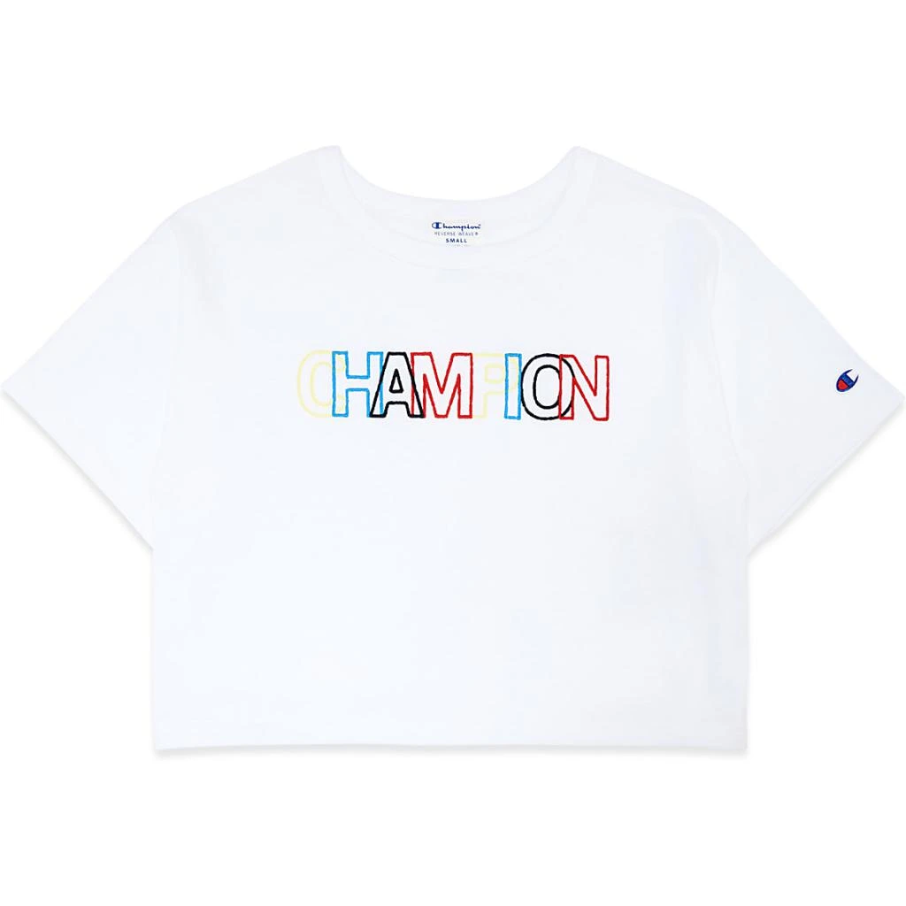 商品CHAMPION|Overlap Block Heritage Crop Logo T-Shirt,价格¥99,第1张图片