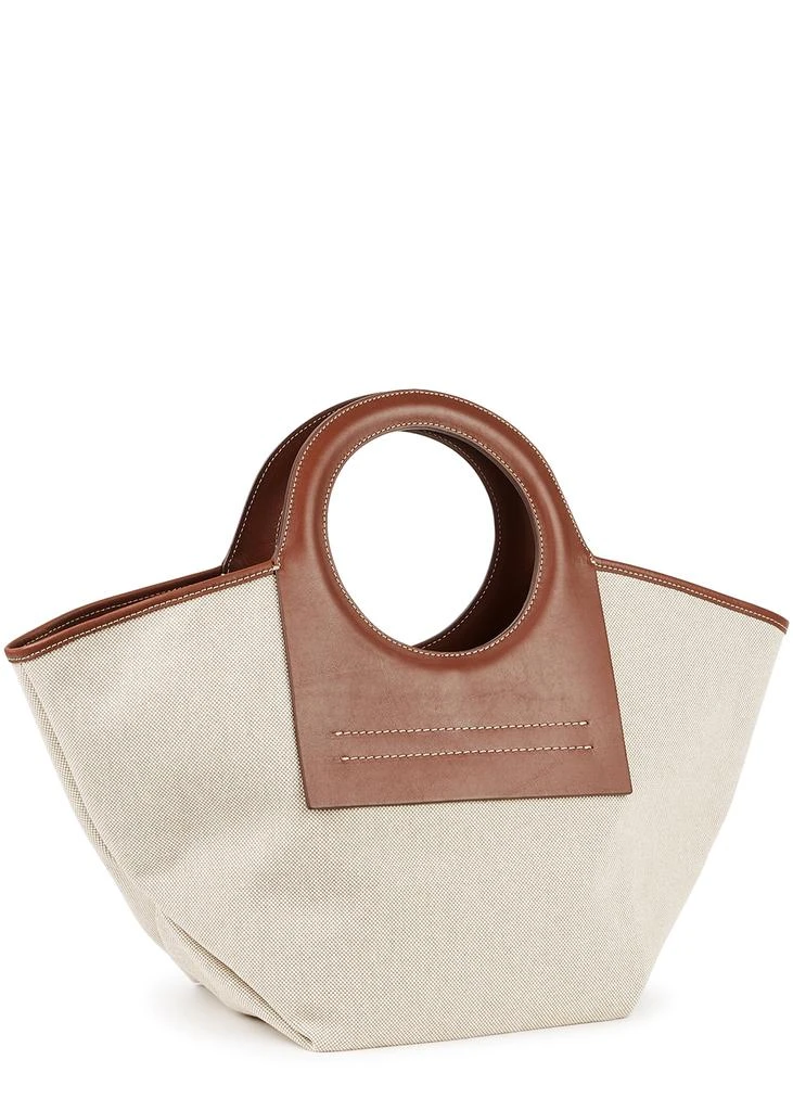 商品Hereu|Cala small leather and canvas tote,价格¥1554,第2张图片详细描述